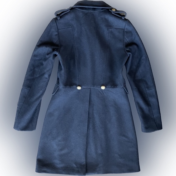 H&M Navy Wool-blend coat - Size 2 - Picture 2 of 7
